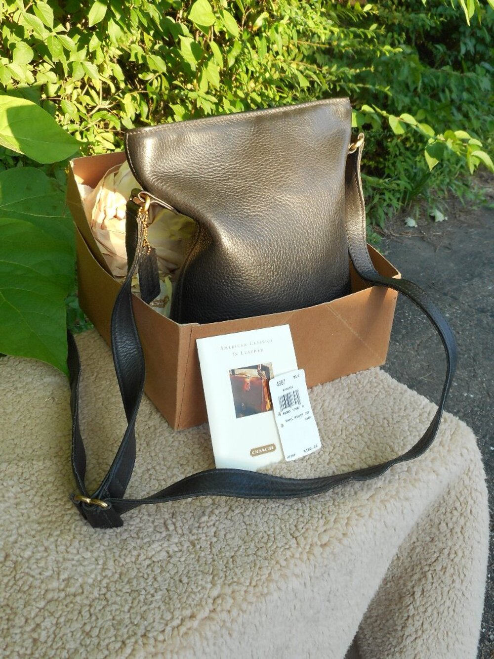 Vintage Coach Sonoma Small Bucket Zip 4907, NIB in Black